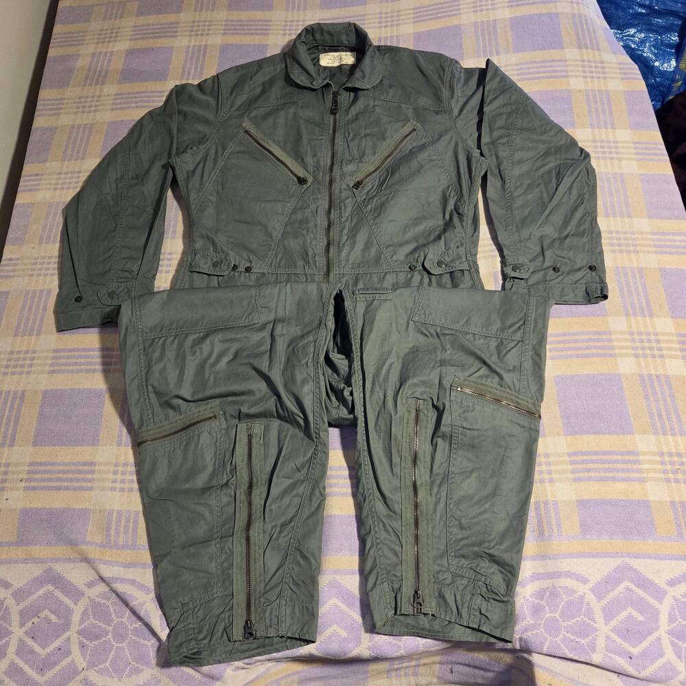 1966 Vietnam War K-2B Flight Suit Flying Coveralls Size Large Regular Very Light